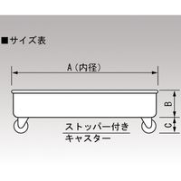 MONOVATE タンク運搬用台車(SS・ゴム車) φ430mm用 KM-43 1個 5-151-05（直送品）
