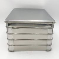 丸山ステンレス 積重ね式ステンバット 5.0L (5段フタ付) 大 410×310×230mm 5-174-01 1個（直送品）