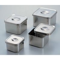 大屋製作所 ツマミ付き ステンレス角型ポット 1.1L No.2 1個 5-186-02（直送品）