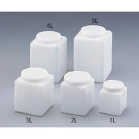 日本メデカルサイエンス ハイルーテ角瓶(PE製) 1L 5-355-01 1箱(1個)（直送品）