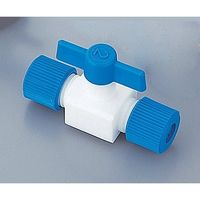 アズワン フッ素樹脂製ニ方コック(ロック締め) 5-5367-11 1個（直送品）