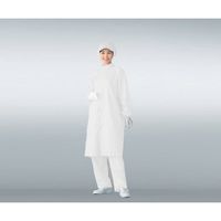 アズワン 無塵衣AS207C(男女兼用コート) ホワイト 3L AS207C 1着 6-7534-11