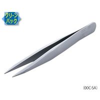アズワン MEISTER ピンセット SA(耐酸鋼)製 クリーンパック No.00C 00C-SA 1本 6-7905-11（直送品）
