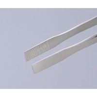 アズワン 特殊作業用ピンセット 扁平 耐酸鋼 574B 1本 6-7908-03（直送品）