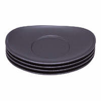 たち吉　小判茶托　黒シボ　1箱（5枚入）