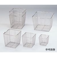 アズワン ステンレス角型洗浄カゴ(テーパ付き) 400角(320角)×300mm トクダイ 1個 7-5332-01（直送品）