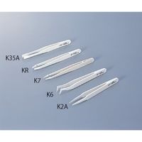 RUBIS 耐酸性PBTピンセットK(耐酸・非磁性タイプ) 先端平型 KR 1本 9-5683-04（直送品）