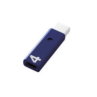 USBメモリ 4GB USB2.0 ノック式 ネイビー セキュリティ機能対応 MF-APSU2A04GNV エレコム 本 オリジナル
