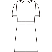 住商モンブラン スクエアネックワンピース（半袖） ナースワンピース 医療白衣 オフ白/ベージュ L HSS4702-1（直送品）