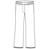フォーク（FOLK） ストレートパンツ（総ゴム） ホワイト 4L 6007EW-1　白衣（直送品）