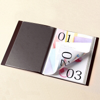 スーパーエコノミークリアーファイル+ 固定式20ポケット 30冊 ブラウン プラス