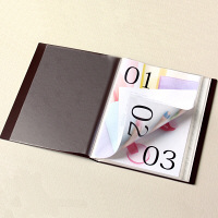 プラス　スーパーエコノミークリアーファイル+　固定式40ポケット　A4タテ　ブラウン　茶色　30冊　FC-504EL