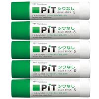 トンボ鉛筆【PIT】スティックのり　シワなしピットS　PT-TAS　5本