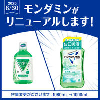 マウスウォッシュ 洗口液 口臭 モンダミン クリアミント 1000mL 1セット（3本）低刺激タイプ 口臭対策 アース製薬
