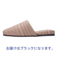 布地風ビニールスリッパ デコア ブラック 1ケース（40足）