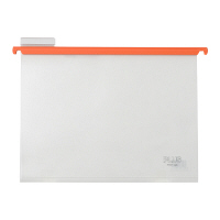 プラス　PP　ハンガーフォルダー　A4　オレンジ　34004　1袋（10枚入）