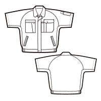 アイトス　半袖ブルゾン　アースグリーン　AZ5361-005-M　1着（直送品）