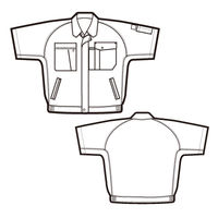 アイトス　半袖ブルゾン　ネイビー　AZ5361-008-3L　1着（直送品）