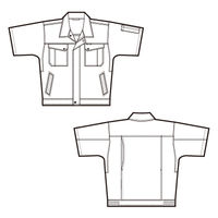 アイトス　半袖ブルゾン　シルバーグレー　AZ5661-003-5L　1着（直送品）