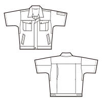 アイトス 半袖ブルゾン アースグリーン AZ5661-005-M 1着（直送品）