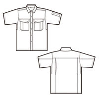 アイトス　半袖シャツ　シルバーグレー　AZ5666-003-SS　1着（直送品）