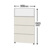 CFパネル　高さ1503mm　幅900mm　ブロックコンビパネル　レザータイプ　アイボリー　サンテック　（取寄品）