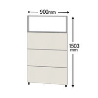 CFパネル　高さ1503mm　幅900mm　クリアコンビパネル　レザータイプ　アイボリー　サンテック　（取寄品）