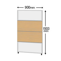 CFパネル　高さ1503mm　幅900mm　上下樹脂コンビパネル　木目調タイプ　シカモア　サンテック　（取寄品）