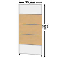 CFパネル　高さ1869mm　幅900mm　上下樹脂コンビパネル　木目調タイプ　シカモア　サンテック　（取寄品）
