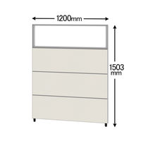 CFパネル　高さ1503mm　幅1200mm　クリアコンビパネル　レザータイプ　アイボリー　サンテック　（取寄品）