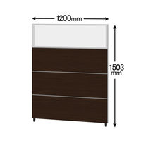 CFパネル　高さ1503mm　幅1200mm　ブロックコンビパネル　木目調タイプ　ウォルナット　サンテック　（取寄品）