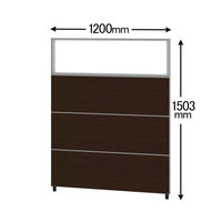 CFパネル　高さ1503mm　幅1200mm　クリアコンビパネル　木目調タイプ　ウォルナット　サンテック　（取寄品）