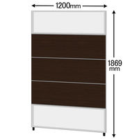 CFパネル　高さ1869mm　幅1200mm　上下樹脂コンビパネル　木目調タイプ　ウォルナット　サンテック　（取寄品）