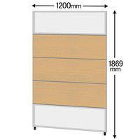 CFパネル　高さ1869mm　幅1200mm　上下樹脂コンビパネル　木目調タイプ　シカモア　サンテック　（取寄品）