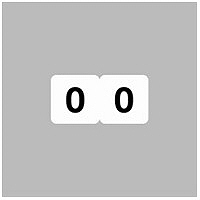 リヒトラブ　ナンバーラベル（モノクロ）　ロールタイプ　「0」　HK751R-0　1ロール（300片入）