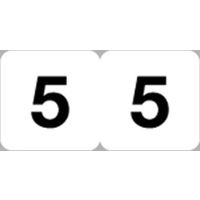 リヒトラブ　ナンバーラベル（モノクロ）　ロールタイプ　「5」　HK751R-5　1ロール（300片入）