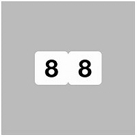 リヒトラブ　ナンバーラベル（モノクロ）　ロールタイプ　「8」　HK751R-8　1ロール（300片入）