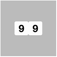 リヒトラブ　ナンバーラベル（モノクロ）　ロールタイプ　「9」　HK751R-9　1ロール（300片入）