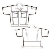 アイトス　半袖ブルゾン（配色）　グレー×ロイヤルブルー　AZ5571-003-M　1着（直送品）