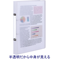 ハピラ　リングファイル丸型2穴　A4タテ　背幅25mm　5冊　カラバリ　クリアー オリジナル