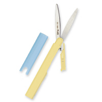 プラス ツイッギー フィットカットカーブ携帯はさみ ソーダ×レモン SC-130P 34574