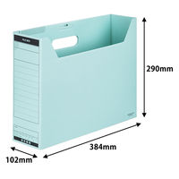 コクヨ　ファイルボックス-FS　＜Bタイプ＞　フタ付き　B4ヨコ　背幅102mm　青　B4-LFBN-B　1セット（25冊）