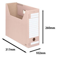 コクヨ　ファイルボックス-FS　＜Dタイプ＞　A4ヨコ　背幅102mm　ピンク　A4-LFD-P　1セット（10冊）