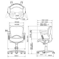 ガラージ　ＯＣシリーズ　オフィスチェア　ローバック　ウレタンキャスター　アジャスト肘付　オレンジ　418104　1脚　（直送品）