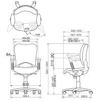 ガラージ　ＯＣシリーズ　オフィスチェア　ハイバック　ウレタンキャスター　アジャスト肘付　オレンジ　418294　1脚　（直送品）