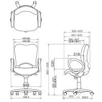 ガラージ　ＯＣシリーズ　オフィスチェア　ハイバック　ウレタンキャスター　ループ肘付　オレンジ　418304　1脚　（直送品）