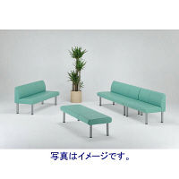 背付ロビーチェアー　ブルー　（2人掛）　MWC-12AN(2607)　東洋工芸　（取寄品）