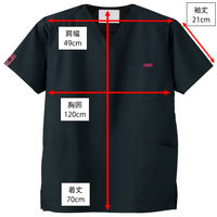 フォーク スクラブ ブラック L 7000SC-9 1枚　スクラブ