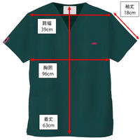 フォーク スクラブ モスグリーン SS 7000SC-18 1枚　スクラブ