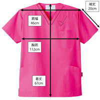 フォーク スクラブ チェリーピンク M 7003SC-13 1枚（直送品）